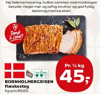 Kvickly Bornholmergrisen flæskesteg tilbud