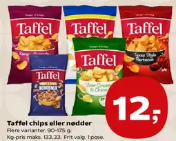 Kvickly Taffel chips eller nødder tilbud