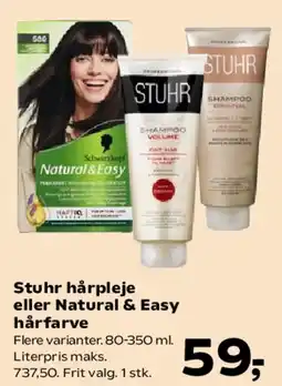 Kvickly Stuhr hårpleje eller Natural & Easy hårfarve tilbud