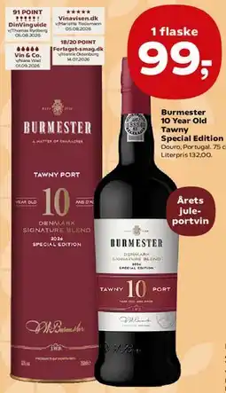 Kvickly Burmester Tawny Port 10 år (flaske + æske) tilbud