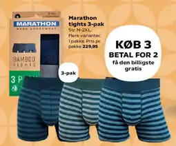 Kvickly Marathon tights 3-pak tilbud
