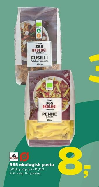 Coop 365 365 økologisk pasta tilbud