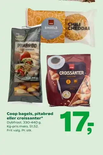 Coop 365 Coop bagels, pitabrød eller croissanter tilbud