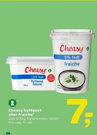 Coop 365 Cheasy hytteost eller fraiche tilbud