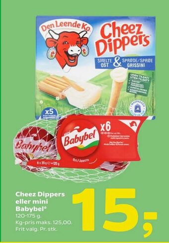 Coop 365 Cheez Dippers eller mini Babybel tilbud