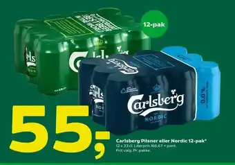 Coop 365 Carlsberg Pilsner eller Nordic 12-pak tilbud