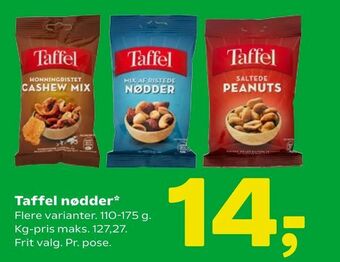 Coop 365 Taffel nødder tilbud