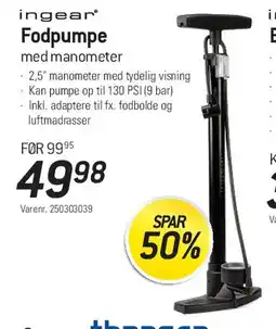 Thansen Fodpumpe med manometer tilbud