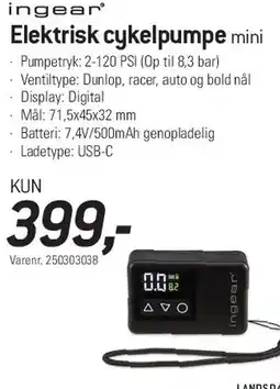 Thansen Elektrisk cykelpumpe mini tilbud