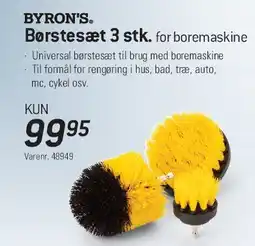 Thansen Byron's Børstesæt 3 stk. (til boremaskine) tilbud
