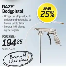 Thansen RAZE Bodypistol tilbud