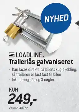 Thansen Trailerlås, galvaniseret tilbud