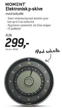 Thansen Elektronisk p‑skive (med solcelle) tilbud