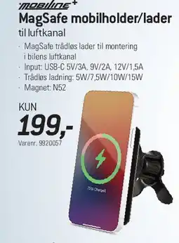 Thansen MagSafe mobilholder/lader til luftkanal tilbud