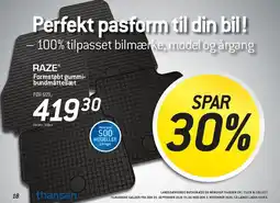 Thansen RAZE Formstøbt gummibundmåttesæt tilbud