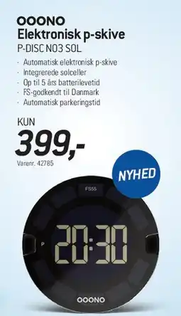 Thansen OOONO Elektronisk p-skive (P-DISC N03) tilbud