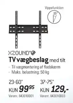 Thansen TV vægbeslag med tilt tilbud