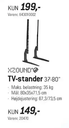 Thansen Xzound TV-stander 37-80 tilbud
