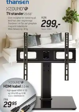 Thansen Xzound TV-stander 23-55 tilbud
