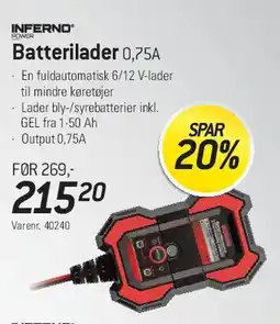 Thansen Batterilader 0,75A tilbud