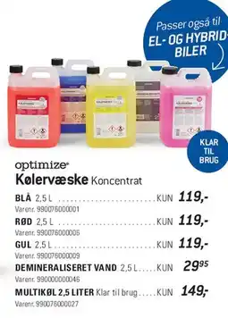 Thansen optimize Kølervæske Koncentrat tilbud