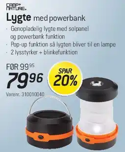 Thansen Lygte med powerbank tilbud