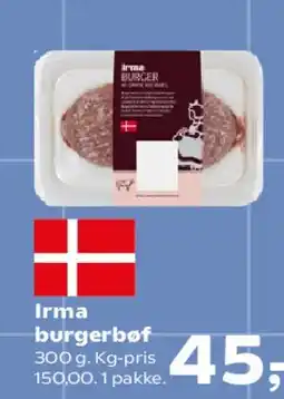 Kvickly Irma burgerbøf tilbud