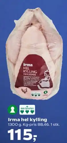 Irma hel kylling