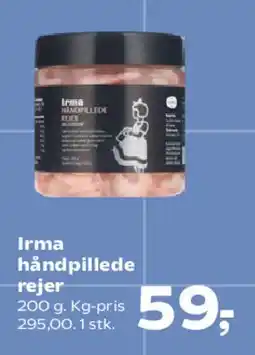 Kvickly Irma håndpillede rejer tilbud