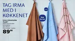 Kvickly Irma viskestykke 3-pak tilbud