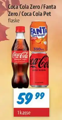 zur Krone Coca‑Cola Zero / Fanta Zero / Coca‑Cola (PET) tilbud