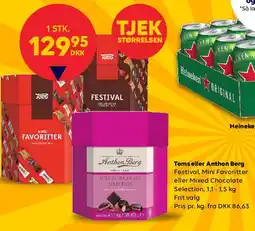 BorderShop Toms eller Anthon Berg - Festival / Mini Favoritter / Mixed Chocolate Selection tilbud
