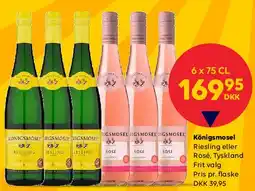 BorderShop Königsmosel Riesling eller Rosé (6 x 75 cl) tilbud