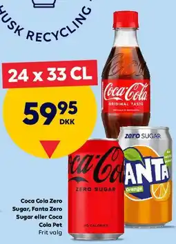 BorderShop Coca Cola Zero / Fanta Zero / Coca Cola (Pet) tilbud