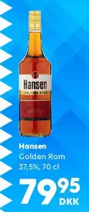 BorderShop Hansen Golden Rom 37.5% tilbud