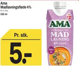 ABC Lavpris Ama Madlavningsfløde 4% tilbud