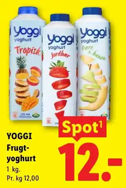 Lidl Yoggi frugt-yoghurt tilbud