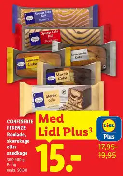 Lidl Confiserie Firenze roulade skærekage eller sandkage tilbud