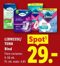 Lidl Libresse/Tena Bind tilbud