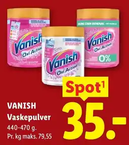 Lidl Vanish Vaskepulver tilbud