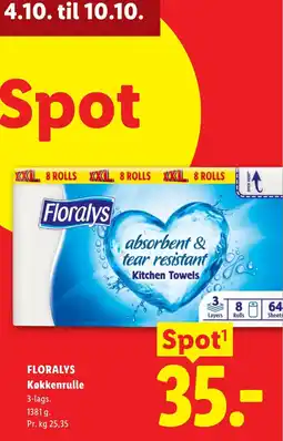 Lidl Floralys Køkkenrulle tilbud