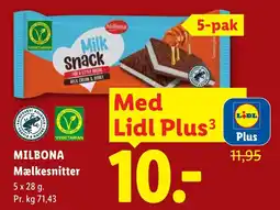 Lidl Milbona Mælkesnitter tilbud