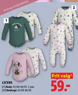 Lidl Disney Body og natdragt tilbud