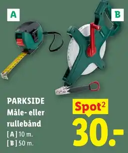 Lidl Parkside Måle- eller rullebånd tilbud