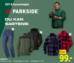 Lidl Parkside jeans fleecejakke overshirt tilbud