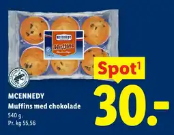 Lidl Mcennedy Muffins med chokolade tilbud
