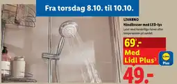 Lidl Livar no håndbrus med led-lys tilbud