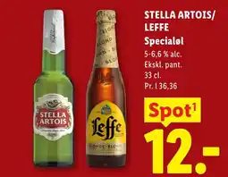 Lidl Stella Artois/leffe specialøl tilbud