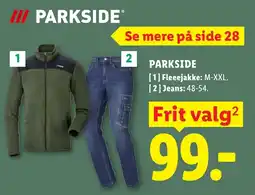 Lidl Parkside Fleecejakke og Jeans tilbud