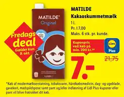 Lidl Matilde Kakao Skummetmælk tilbud
